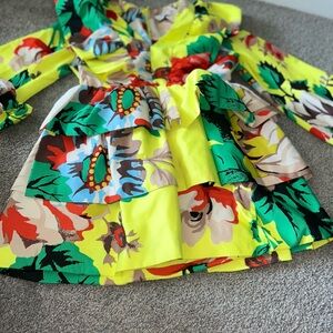 Christopher John Rogers x Target Collaboration Floral Long Sleeve Ruffle Dress